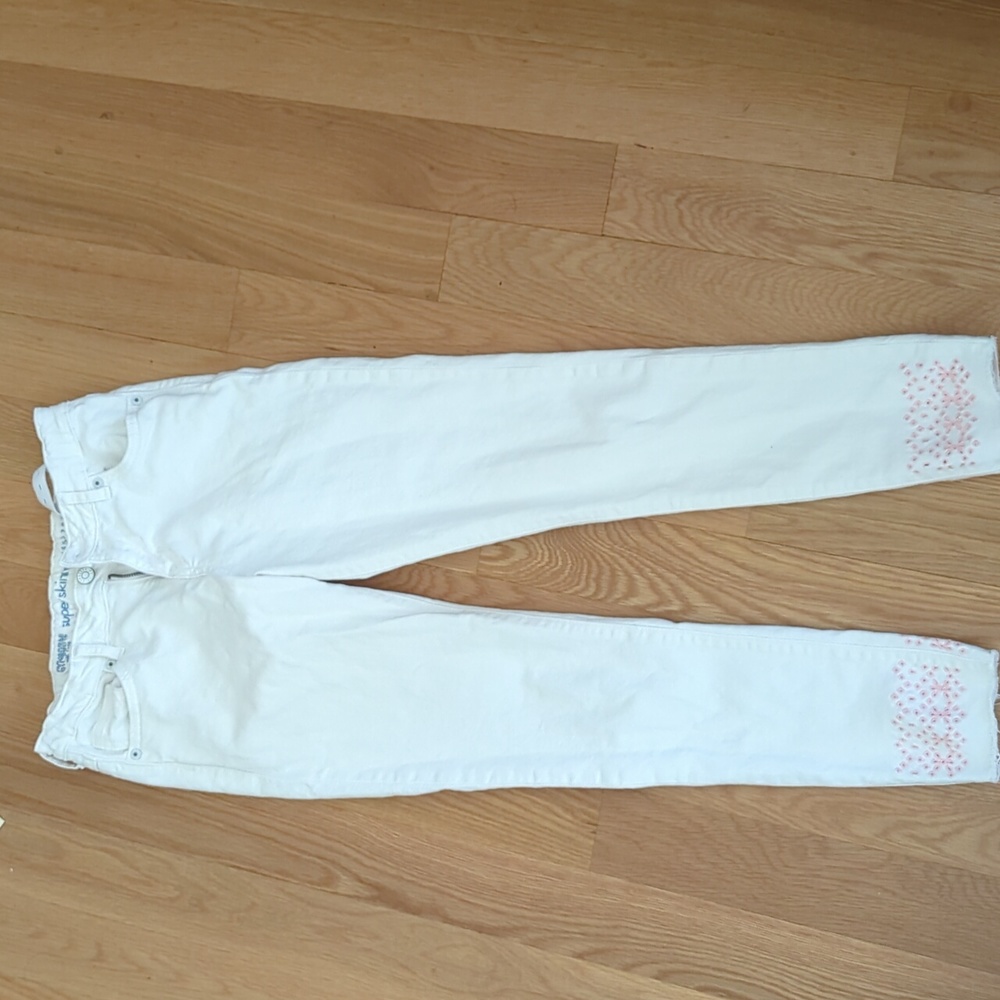 Gymboree super skinny girl white jeans size 12